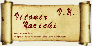 Vitomir Maricki vizit kartica